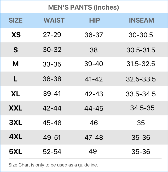 Men's Pant Sizes: Complete Guide